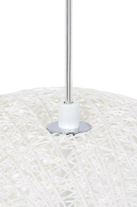 King Home Lampa wisząca LUNA 60 kula biała - sznurek konopny E27 King Home Lampa wisząca LUNA 60 kula biała - sznurek konopny E27