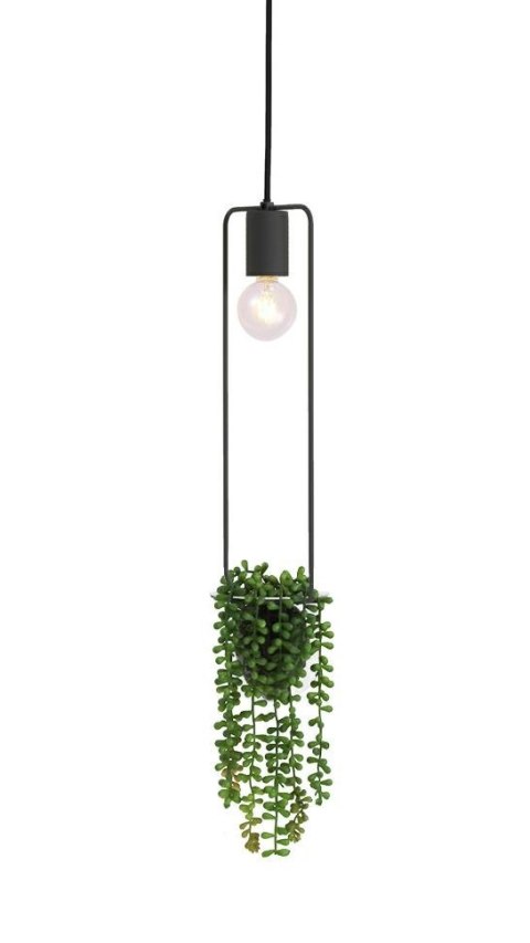Light&Living Lampa wisząca Yazlin z uchwytem na rośli ny szara Light&Living Lampa wisząca Yazlin z uchwytem na rośli ny szara