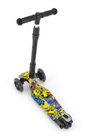 Milly Mally Hulajnoga Scooter Jeździk Magic Graffiti Czarny Żółty regulowana wysokość kierownicy świecące koła hamulec 3 lata+ Milly Mally Hulajnoga Scooter Jeździk Magic Graffiti Czarny Żółty regulowana wysokość kierownicy świecące koła hamulec 3 lata+