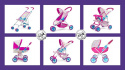 Milly Mally Wózek dla lalek Alice Candy Milly Mally Wózek dla lalek Alice Candy