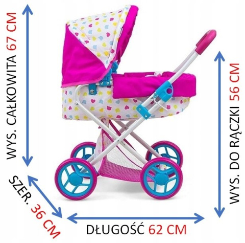 Milly Mally Wózek dla lalek Alice Candy Milly Mally Wózek dla lalek Alice Candy