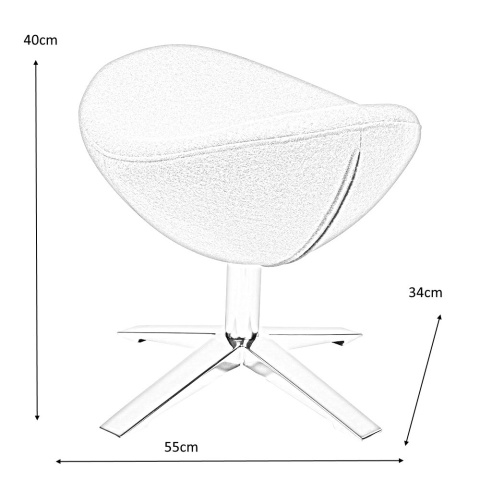 King Home Podnóżek Pufa EGG SZEROKI czerwony.1 - wbudowany mechanizm obrotowy wełna kaszmirowa, stal King Home Podnóżek Pufa EGG SZEROKI czerwony.1 - wbudowany mechanizm obrotowy wełna kaszmirowa, stal