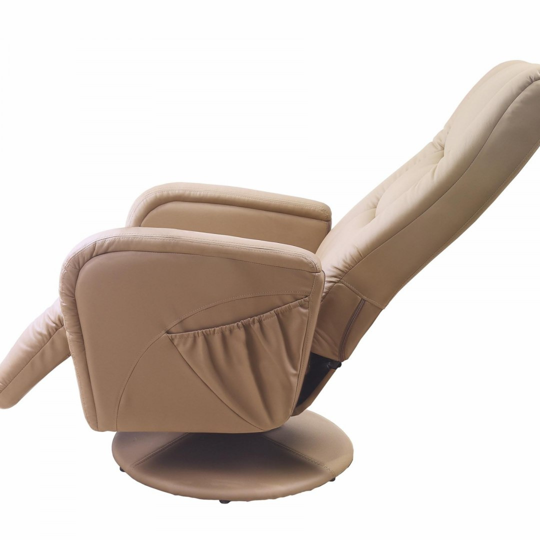 Relaksacyjny fotel z masażem i podgrzewaniem beżowy