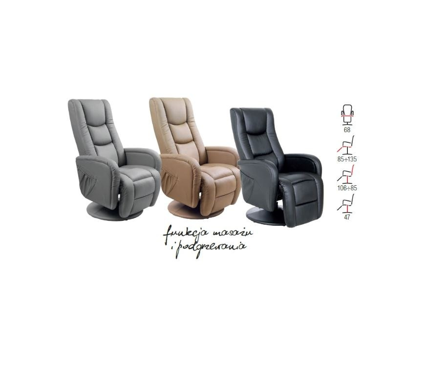 OD RĘKI Halmar PULSAR Relaksacyjny fotel z masażem i podgrzewaniem popiel