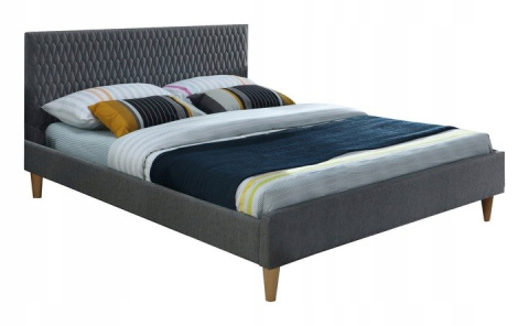 ŁÓŻKO DWUOSOBOWE AZURRO SIGNAL TKANINA VELVET 160X200 KOLOR SZARY / DĄB ZE STELAŻEM ZAGŁÓWEK PIKOWANY ŁÓŻKO DWUOSOBOWE AZURRO SIGNAL TKANINA VELVET 160X200 KOLOR SZARY / DĄB ZE STELAŻEM ZAGŁÓWEK PIKOWANY