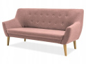 SIGNAL SOFA NORDIC 3 KOLOR RÓŻ TKANINA / BUK SIGNAL SOFA NORDIC 3 KOLOR RÓŻ TKANINA / BUK