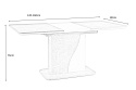 SIGNAL STÓŁ SYRIUSZ SZARY (EFEKT BETONU) / BIAŁY MAT 120(160)X80,1 SIGNAL STÓŁ SYRIUSZ SZARY (EFEKT BETONU) / BIAŁY MAT 120(160)X80,1