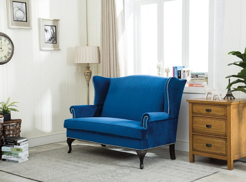SIGNAL SOFA BENJAMIN 2 VELVET GRANATOWY/ WENGE SIGNAL SOFA BENJAMIN 2 VELVET GRANATOWY/ WENGE
