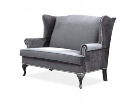 SIGNAL SOFA BENJAMIN 2 VELVET SZARY/ WENGE SIGNAL SOFA BENJAMIN 2 VELVET SZARY/ WENGE