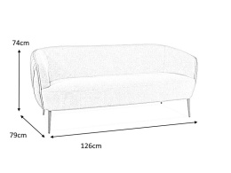 SIGNAL SOFA LENOX 2 TAPICEROWANA SZARY/CZARNY