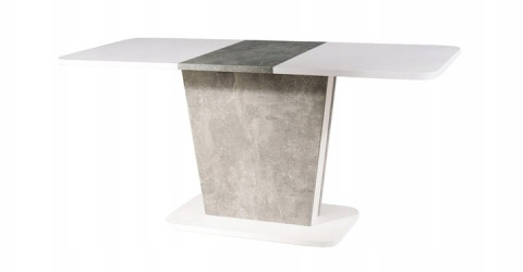 SIGNAL STÓŁ CALIPSO BIAŁY MAT / SZARY (EFEKT BETONU) 110(145)X68,6 PŁYTA LAMINOWANA SIGNAL STÓŁ CALIPSO BIAŁY MAT / SZARY (EFEKT BETONU) 110(145)X68,6 PŁYTA LAMINOWANA