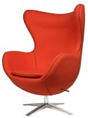 D2.DESIGN Fotel Jajo Soft wełna pomaranczowa JA-2717 z przeszyciem D2.DESIGN Fotel Jajo Soft wełna pomaranczowa JA-2717 z przeszyciem