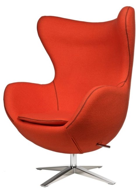 D2.DESIGN Fotel Jajo Soft wełna pomaranczowa JA-2717 z przeszyciem D2.DESIGN Fotel Jajo Soft wełna pomaranczowa JA-2717 z przeszyciem