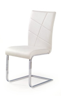 Halmar K108 krzesło na płozach białe ekoskóra