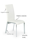 Halmar K135 krzesło biały