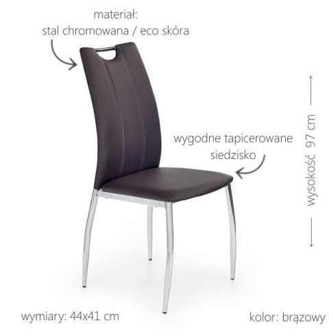 Halmar K187 krzesło brązowe Halmar K187 krzesło brązowe