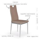 Halmar K202 krzesło Cappuccino ekoskóra/metal Halmar K202 krzesło Cappuccino ekoskóra/metal