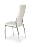 Halmar K238 krzesło białe ekoskóra / stal chromowana