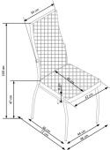 Halmar K238 krzesło białe ekoskóra / stal chromowana