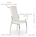 Halmar K238 krzesło białe ekoskóra / stal chromowana Halmar K238 krzesło białe ekoskóra / stal chromowana