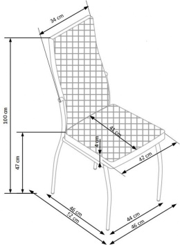 Halmar K238 krzesło do jadalni popielate ekoskóra/metal