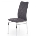 Halmar K309 krzesło ciemny popiel, materiał: tkanina / stal chromowana