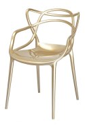 KRZESŁO LUXO ZŁOTE - tworzywo ABS King Home eleganckie wytrzymałe i wygodne KRZESŁO LUXO ZŁOTE - tworzywo ABS King Home eleganckie wytrzymałe i wygodne