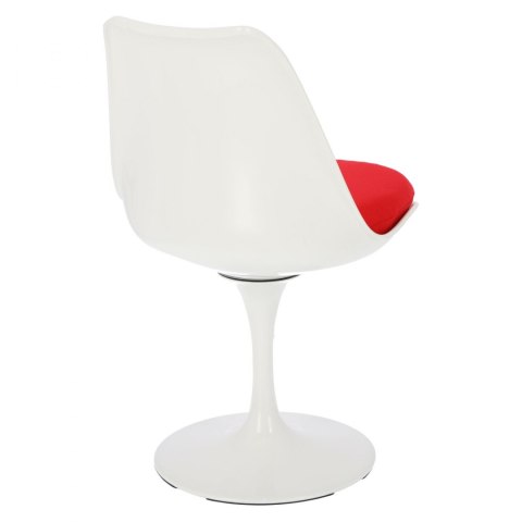 D2.DESIGN Krzesło Tul białe/czerwona poduszka D2.DESIGN Krzesło Tul białe/czerwona poduszka