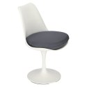 D2.DESIGN Krzesło Tul białe/szara poduszka D2.DESIGN Krzesło Tul białe/szara poduszka