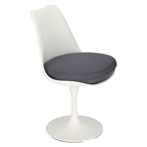 D2.DESIGN Krzesło Tul białe/szara poduszka D2.DESIGN Krzesło Tul białe/szara poduszka