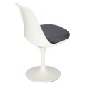 D2.DESIGN Krzesło Tul białe/szara poduszka D2.DESIGN Krzesło Tul białe/szara poduszka