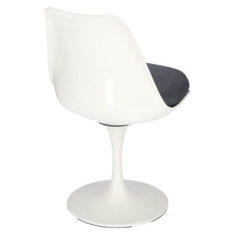 D2.DESIGN Krzesło Tul białe/szara poduszka D2.DESIGN Krzesło Tul białe/szara poduszka