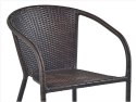 Halmar MIDAS krzesło ciemny brąz rattan syntetyczny / stal Halmar MIDAS krzesło ciemny brąz rattan syntetyczny / stal