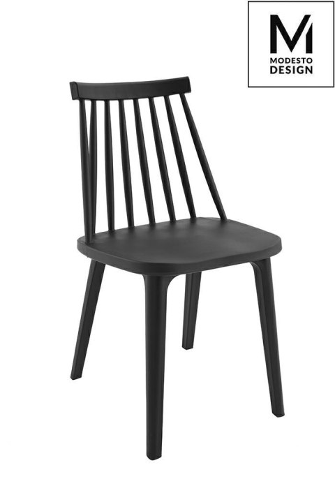 KRZESŁO RIBS BLACK czarne - tworzywo PP MODESTO DO WNĘTRZ I NA ZEWNĄTRZ KRZESŁO RIBS BLACK czarne - tworzywo PP MODESTO DO WNĘTRZ I NA ZEWNĄTRZ