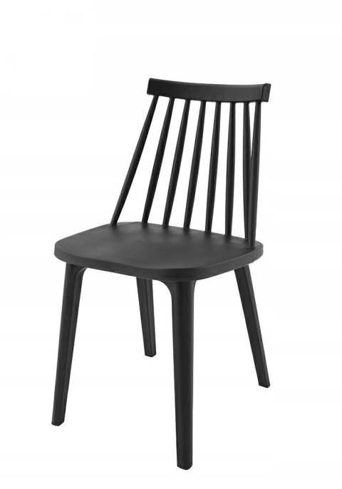 KRZESŁO RIBS BLACK czarne - tworzywo PP MODESTO DO WNĘTRZ I NA ZEWNĄTRZ KRZESŁO RIBS BLACK czarne - tworzywo PP MODESTO DO WNĘTRZ I NA ZEWNĄTRZ