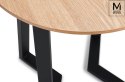 STÓŁ OKRĄGŁY TAVOLO FI 60 MODESTO DĄB - blat MDF + fornir PODSTAWA metal Czarna STÓŁ OKRĄGŁY TAVOLO FI 60 MODESTO DĄB - blat MDF + fornir PODSTAWA metal Czarna