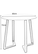 STÓŁ OKRĄGŁY TAVOLO FI 60 MODESTO DĄB - blat MDF + fornir PODSTAWA metal Czarna STÓŁ OKRĄGŁY TAVOLO FI 60 MODESTO DĄB - blat MDF + fornir PODSTAWA metal Czarna
