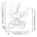 Milly Mally Wózek dla lalek Alice Prestige Mint głęboki składany Szary Miętowy Milly Mally Wózek dla lalek Alice Prestige Mint głęboki składany Szary Miętowy