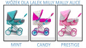 Milly Mally Wózek dla lalek Alice Prestige Pink Różowy, składany