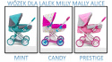 Milly Mally Wózek dla lalek Alice Prestige Pink Różowy, składany Milly Mally Wózek dla lalek Alice Prestige Pink Różowy, składany