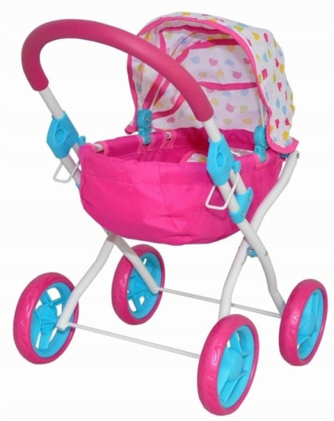 Milly Mally Wózek dla lalek Dori Candy Różowy składany głęboki wygląda jak prawdziwy wózek dziecięcy dla lalek długości do 40 cm Milly Mally Wózek dla lalek Dori Candy Różowy składany głęboki wygląda jak prawdziwy wózek dziecięcy dla lalek długości do 40 cm