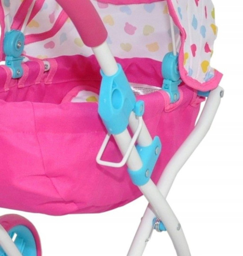 Milly Mally Wózek dla lalek Dori Candy Różowy składany głęboki wygląda jak prawdziwy wózek dziecięcy dla lalek długości do 40 cm Milly Mally Wózek dla lalek Dori Candy Różowy składany głęboki wygląda jak prawdziwy wózek dziecięcy dla lalek długości do 40 cm