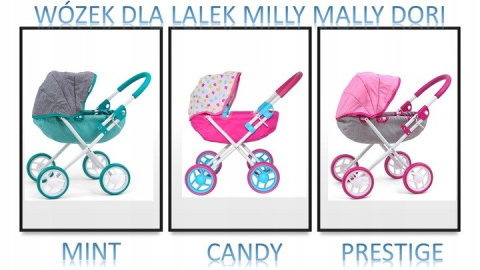 WÓZEK DLA LALEK GŁĘBOKI Dori Prestige Pink Milly Mally RÓŻOWY Szary SKŁADANY wygląda jak prawdziwy wózek dziecięcy 3 LATA+ WÓZEK DLA LALEK GŁĘBOKI Dori Prestige Pink Milly Mally RÓŻOWY Szary SKŁADANY wygląda jak prawdziwy wózek dziecięcy 3 LATA+