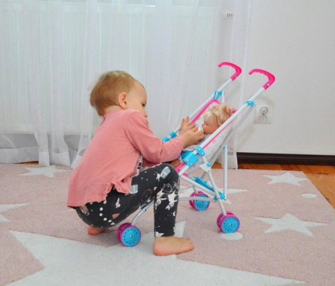 WÓZEK DLA LALEK SPACERÓWKA Julia Candy Milly Mally RÓŻOWO - NIEBIESKI WÓZEK DLA LALEK SPACERÓWKA Julia Candy Milly Mally RÓŻOWO - NIEBIESKI