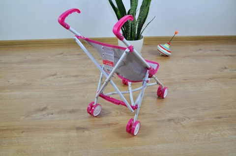 Milly Mally Wózek dla lalek Julia Prestige Pink Różowo Szary spacerówka składany 3lata wygląda jak prawdziwy wózek dla dzieci+ Milly Mally Wózek dla lalek Julia Prestige Pink Różowo Szary spacerówka składany 3lata wygląda jak prawdziwy wózek dla dzieci+