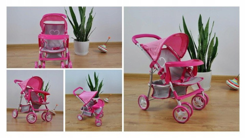WÓZEK DLA LALEK SPACERÓWKA Kate Prestige Pink Milly Mally RÓŻOWY SKŁADANY pasy SIATKA NA AKCESORIA 3 lata+ WÓZEK DLA LALEK SPACERÓWKA Kate Prestige Pink Milly Mally RÓŻOWY SKŁADANY pasy SIATKA NA AKCESORIA 3 lata+