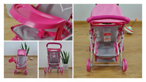 WÓZEK DLA LALEK SPACERÓWKA Kate Prestige Pink Milly Mally RÓŻOWY SKŁADANY pasy SIATKA NA AKCESORIA 3 lata+ WÓZEK DLA LALEK SPACERÓWKA Kate Prestige Pink Milly Mally RÓŻOWY SKŁADANY pasy SIATKA NA AKCESORIA 3 lata+