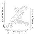 Milly Mally Wózek dla lalek spacerówka Susie Candy Różowy metalowy stelaż kosz na akcesoria dla lalek długości do 50 cm 3 lata+ Milly Mally Wózek dla lalek spacerówka Susie Candy Różowy metalowy stelaż kosz na akcesoria dla lalek długości do 50 cm 3 lata+