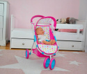Milly Mally Wózek dla lalek spacerówka Susie Candy Różowy metalowy stelaż kosz na akcesoria dla lalek długości do 50 cm 3 lata+ Milly Mally Wózek dla lalek spacerówka Susie Candy Różowy metalowy stelaż kosz na akcesoria dla lalek długości do 50 cm 3 lata+