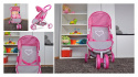 Milly Mally Wózek dla lalek Susie Prestige Pink Różowy trójkołowy przypomina prawdziwy wózek pasy kosz na akcesoria budka składa Milly Mally Wózek dla lalek Susie Prestige Pink Różowy trójkołowy przypomina prawdziwy wózek pasy kosz na akcesoria budka składa